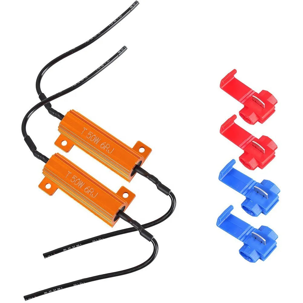 Gold aluminium case LED decoder with metal resistance for model vehicle 12V lighting systems