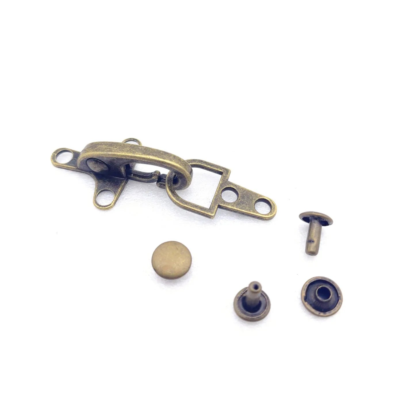 Zinc alloy aircraft-shaped hanging buckle decoration in bronze, gold, gun colour, or silver finish measuring 5.85 cm.