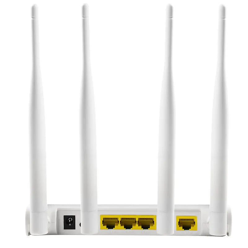 White CPE210 4G LTE wireless router with 300Mbps speed and EU power supply