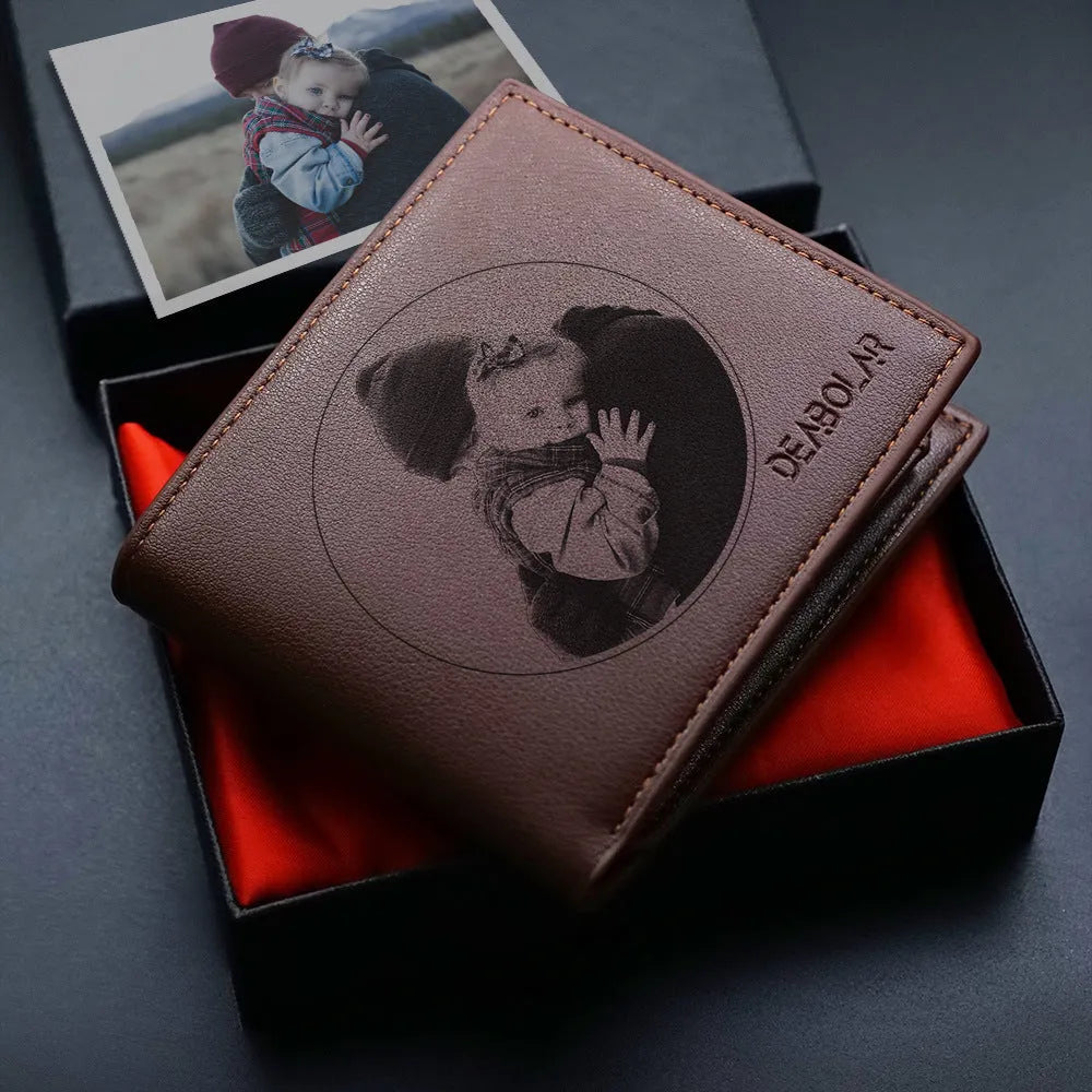 Men's leather wallet with a zipper closure, shown in one of seven available colours.