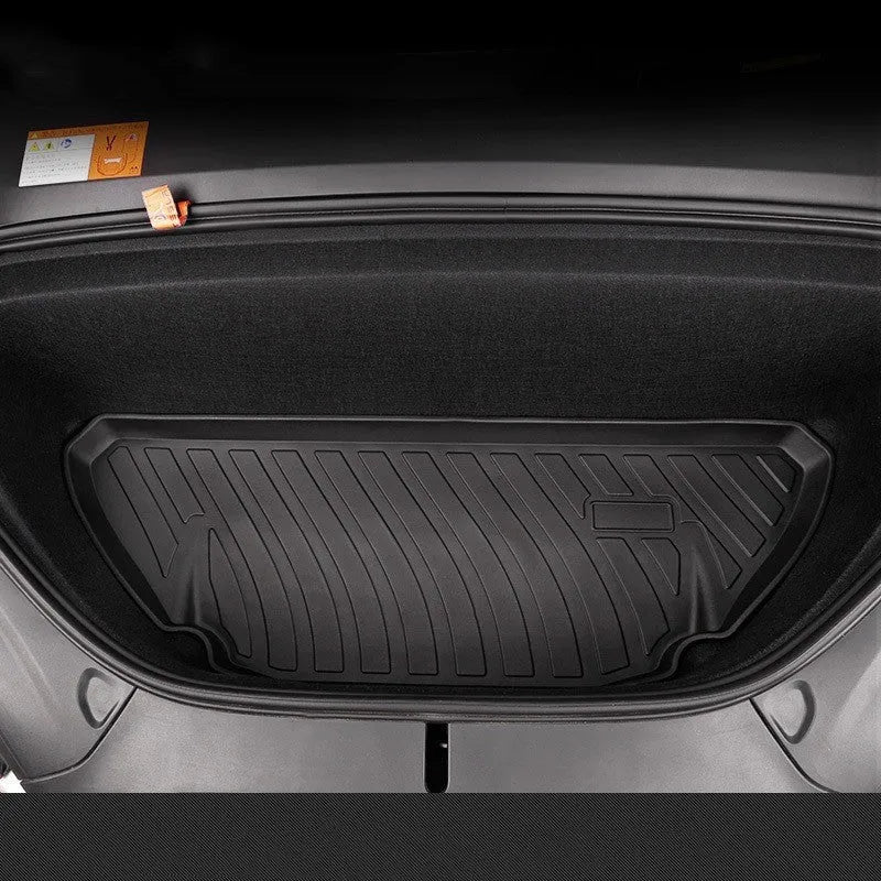 Tesla car floor mats in rubber material with TPE footrest for Model 3, Y, S, X vehicles