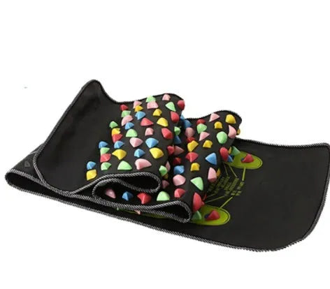 Cobblestone Road foot pad massager in black 35cm square with infrared and mechanical control for home foot relaxation