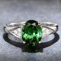 Women's court style ring with a choice of heart, water drop, or bell zircon pattern in blue, green, light blue, or red.