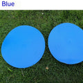 Soft circular football training target pad in bright colours measuring 23cm across