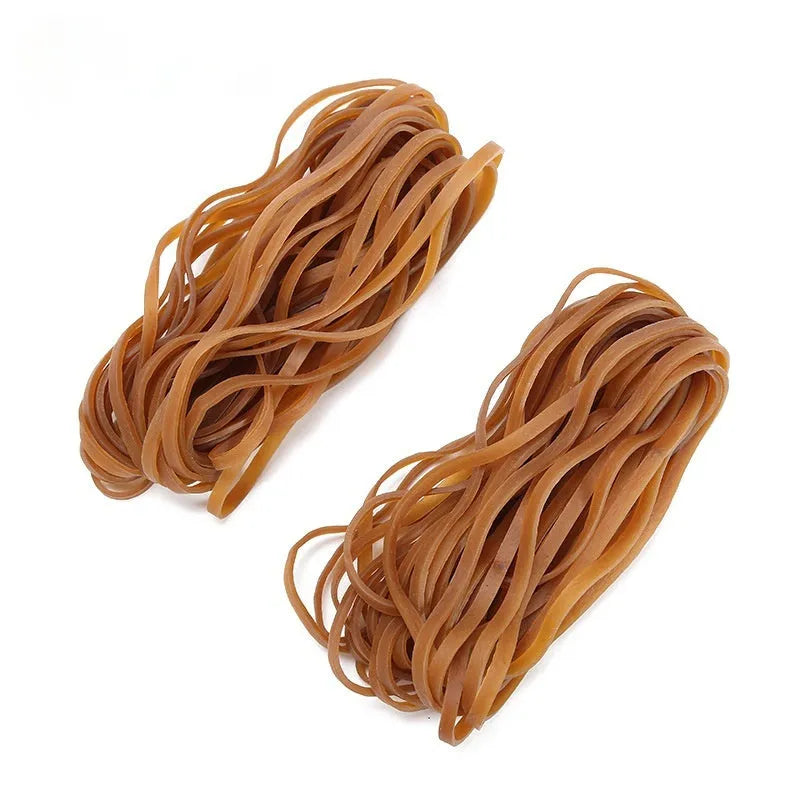 Natural rubber elastic bands in round cord shape, 500g bag quantity, natural colour material