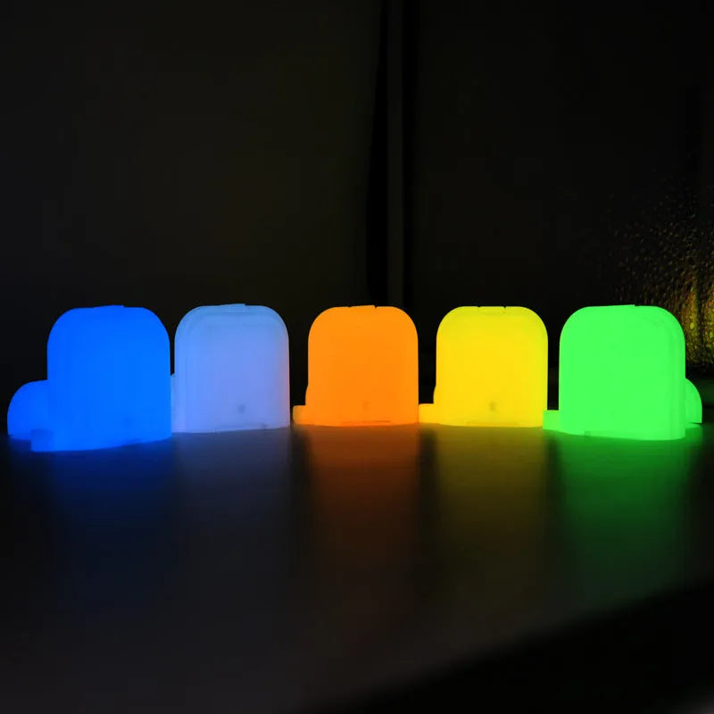 Luminous silicone protective case for AirPods with flip-style design and optional hand strap attachment