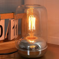 Geometric glass essential oil ambience lamp with waterless aromatherapy lighting