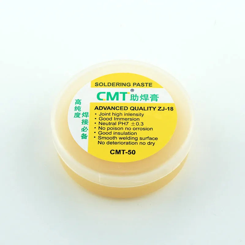 Rosin soldering flux paste in container for electric soldering iron welding work