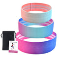 Anti-slip squat resistance band in woven cotton and latex silk, fixed mix colour, for buttocks and shaping fitness use.