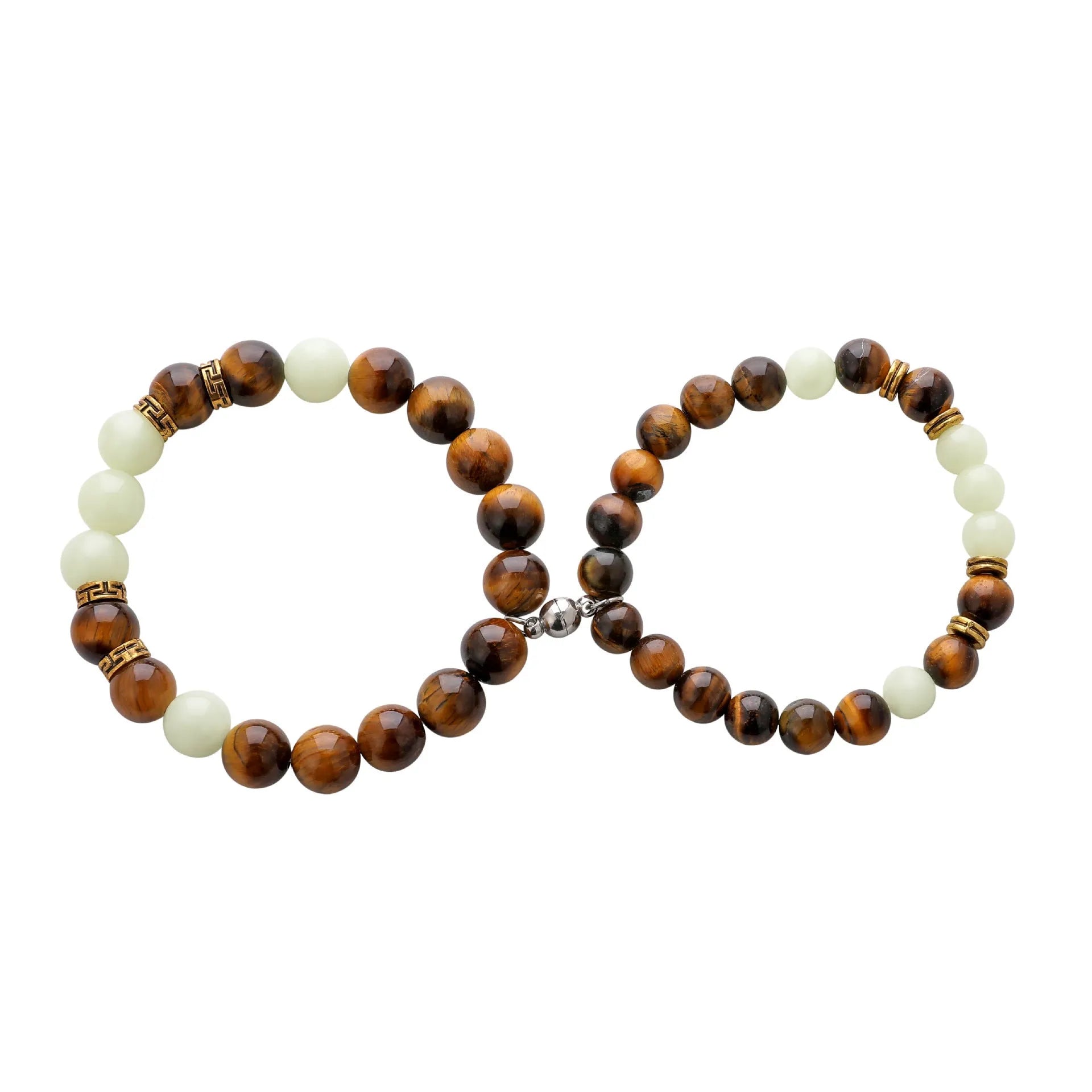 Amber Y552 luminous couple bracelets with geometric patterns in retro fashion style