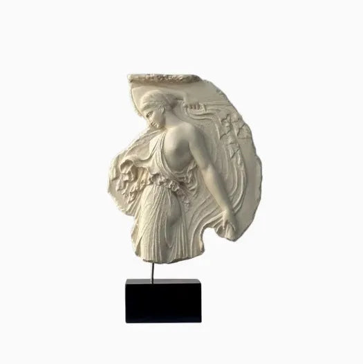 Italian-style wine goddess resin ornament measuring 35cm tall with modern simplicity design