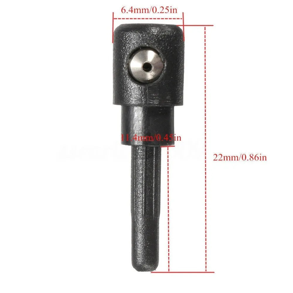 Black rear windshield washer nozzle for Volkswagen Golf, Audi, Skoda cars