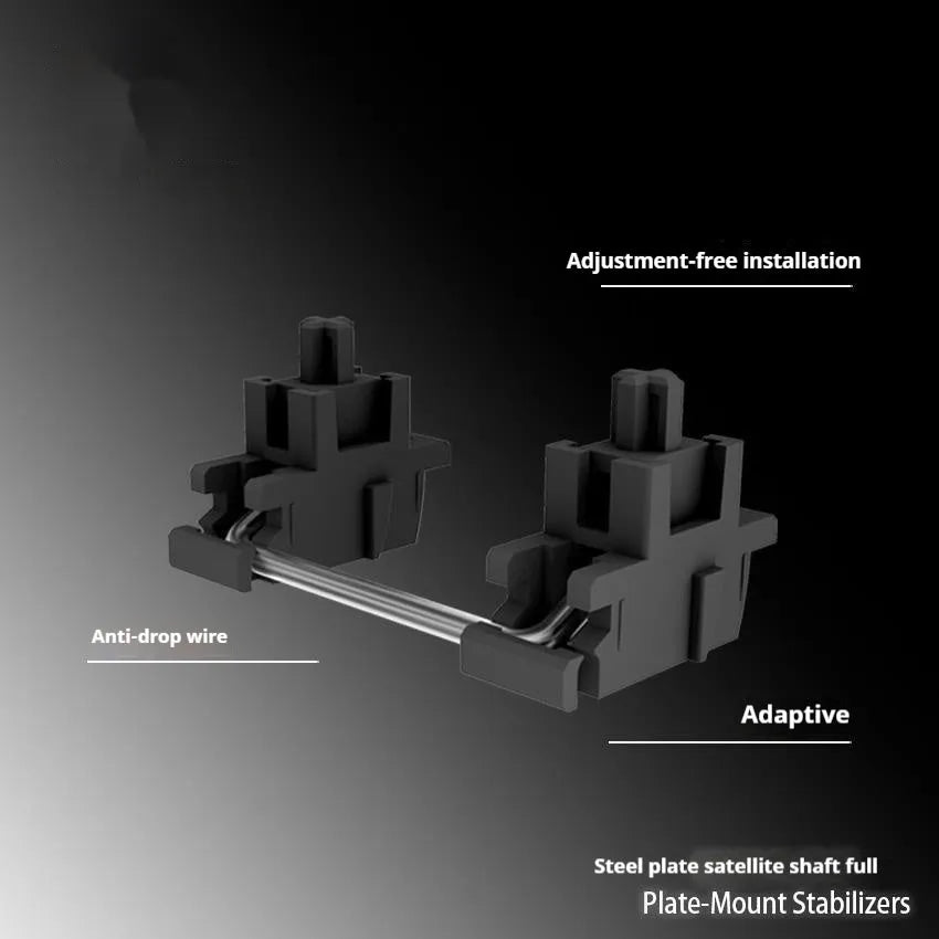 Keyboard shaft mechanical keyboard accessories kit with 4.3-inch screen display in black and milky white options