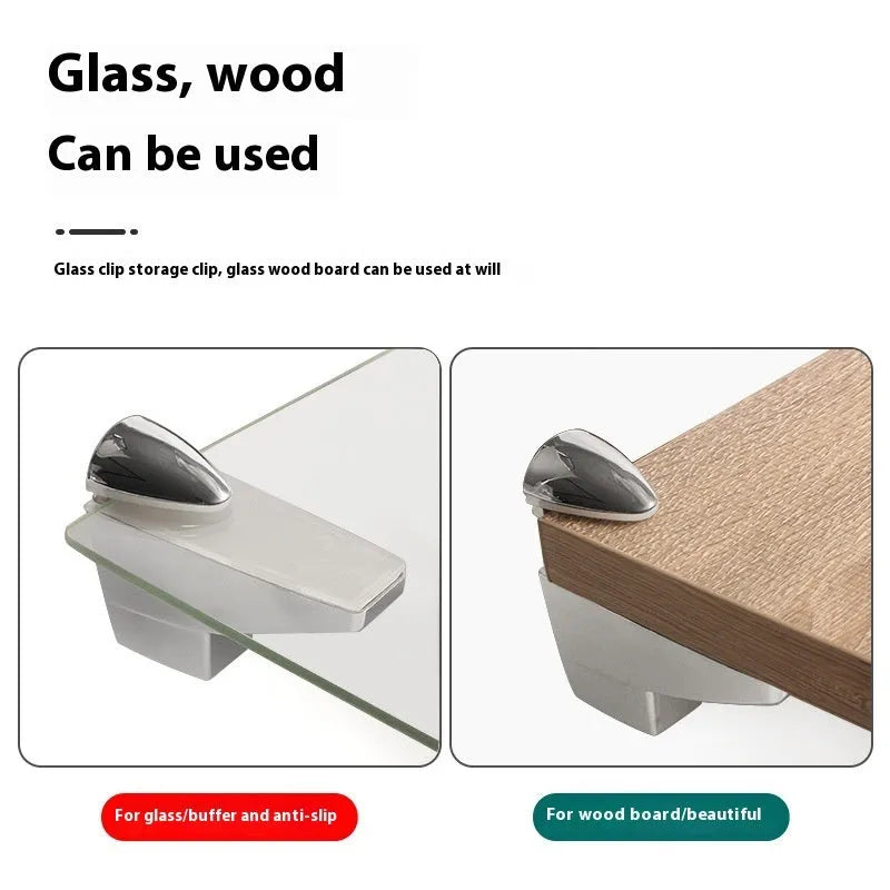 Wooden base adjustable partition holder with electroplated metal clip for glass surface plates