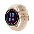 Smart watch with 1.43-inch AMOLED screen showing heart rate data, black silicone strap, zinc alloy case