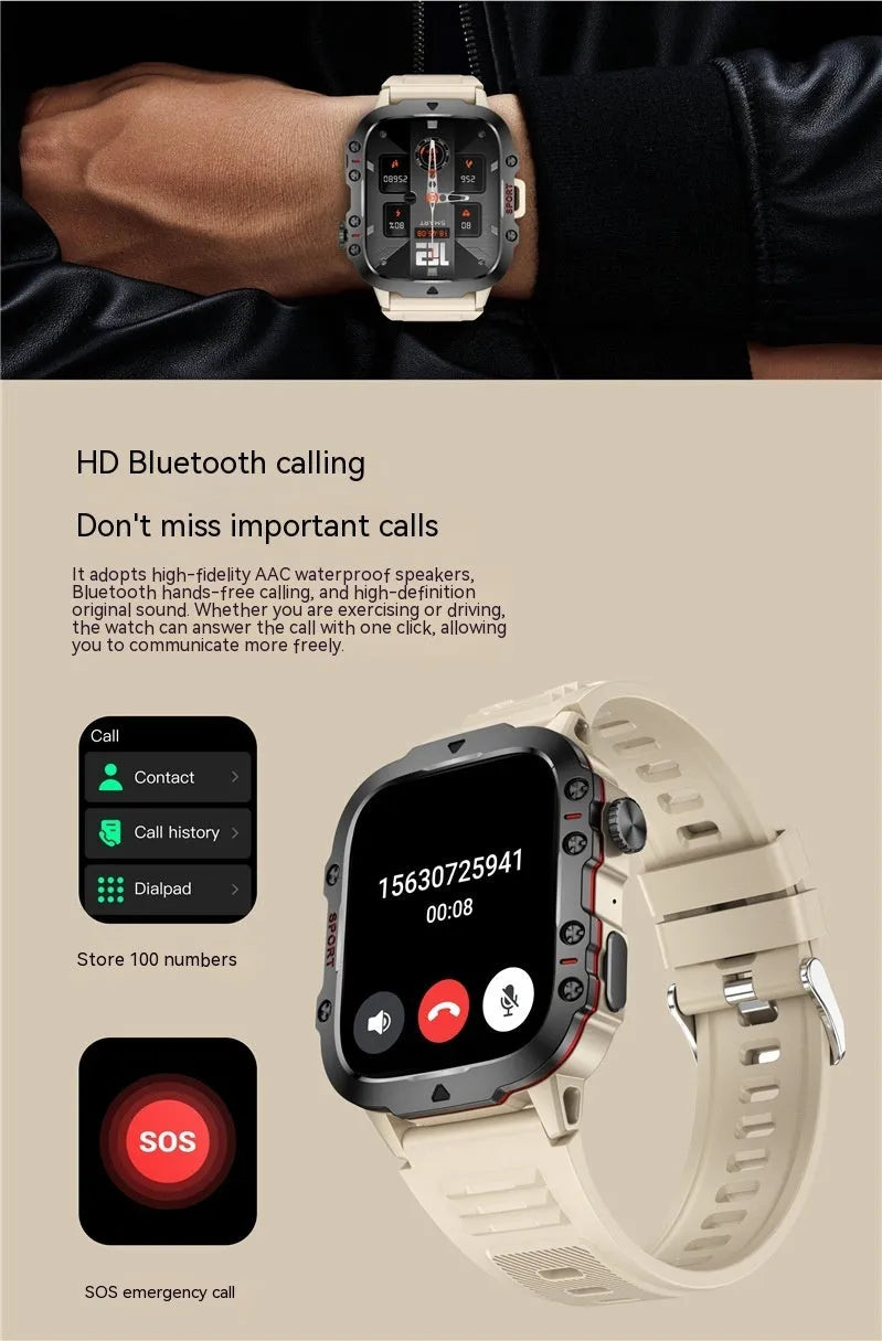 QX11 smart watch with black zinc alloy case and TFT touch screen displaying heart rate data