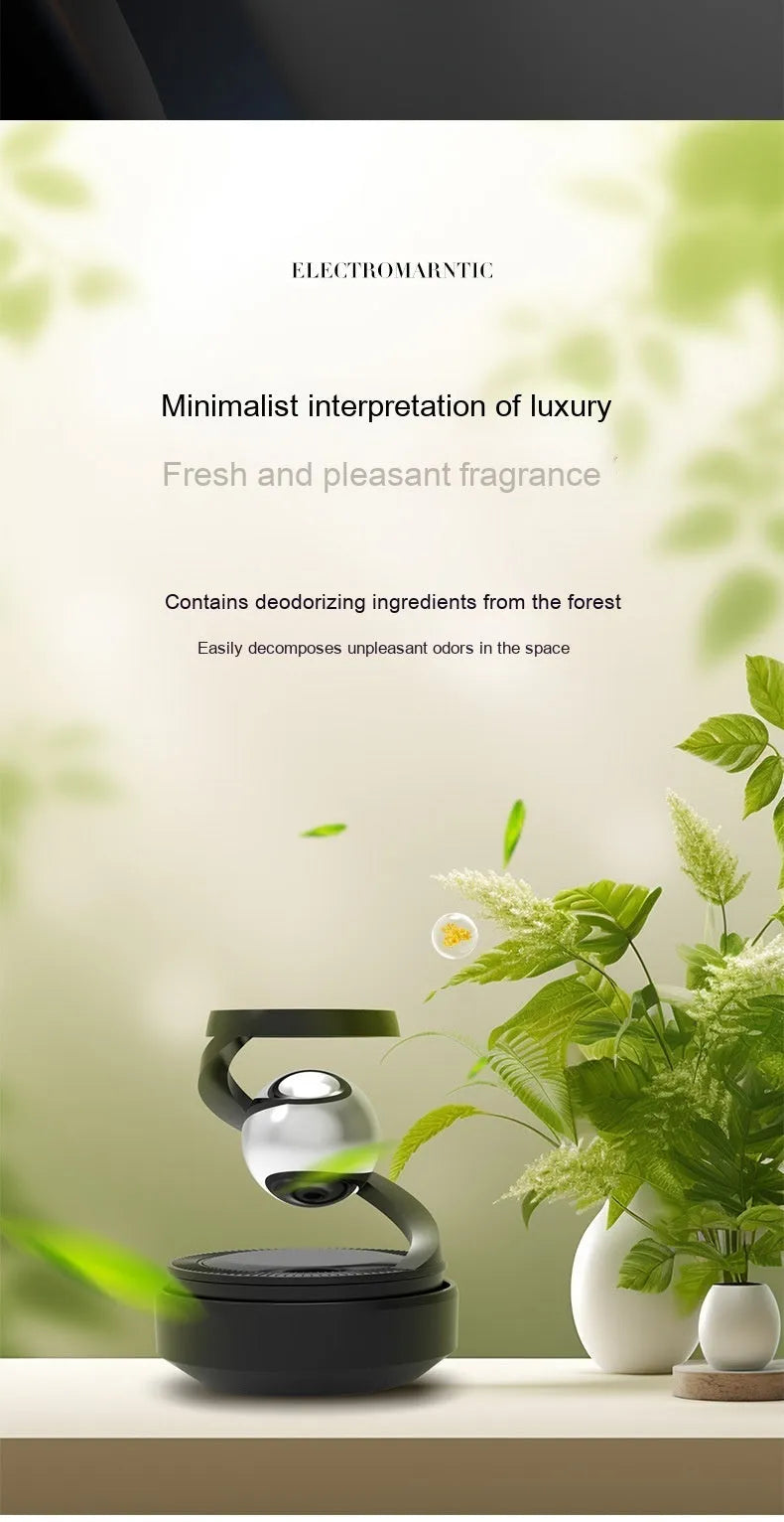 Solar-powered car aromatherapy decoration perfume unit for vehicle interior fragrance and odour control