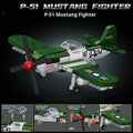 Building blocks airplane model Mosquito bomber set with 526 plastic pieces in colour box