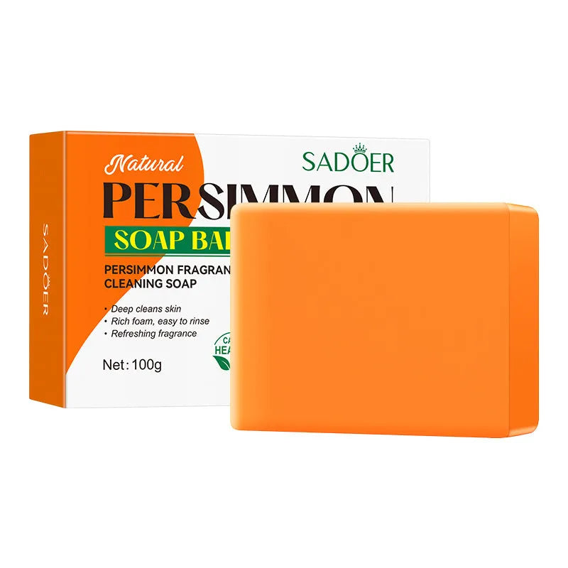 Universal Persimmon Fragrance Cleaning Soap 100g bar on neutral background