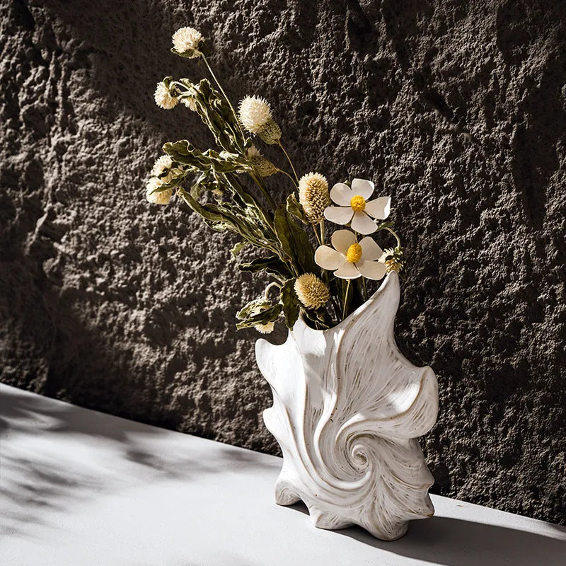 French art ceramic vase with coloured glaze in a retro European creative style