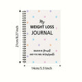 Weight loss diary plan notebook with spiral binding and paper cover