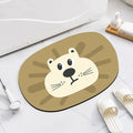 Cartoon animal diatom absorbent non-slip bathroom mat in alien shape.