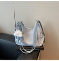 Women's soft PU fashion backpack with pendant accessory in multiple colour options