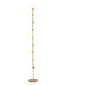 Modern Nordic-style floor lamp with wrought iron and glass construction, standing 154cm tall.