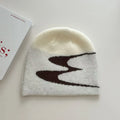 Acrylic knitted beanie hat in black, grey, or white for men and women with 56-58cm size