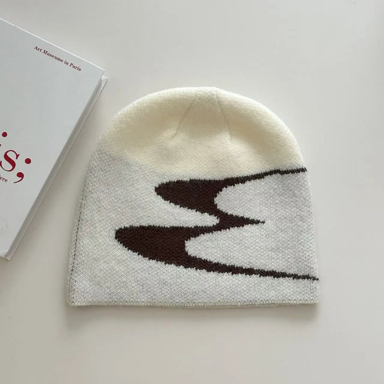 Acrylic knitted beanie hat in black, grey, or white for men and women with 56-58cm size