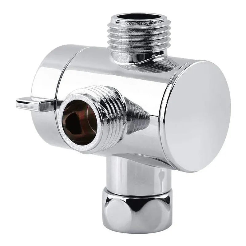 Copper shower water distributor with optional plastic or copper ball joint for multi-head installations.