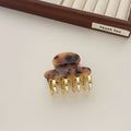 Retro acetate hair barrettes with metal alloy grip in creamy white colour