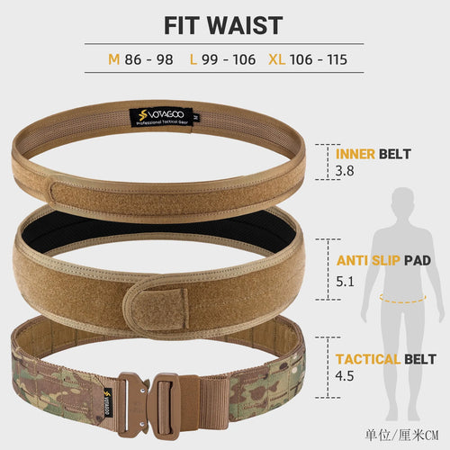 VOTAGOO 2-inch wide quick release tactical belt in nylon with automatic alloy buckle.
