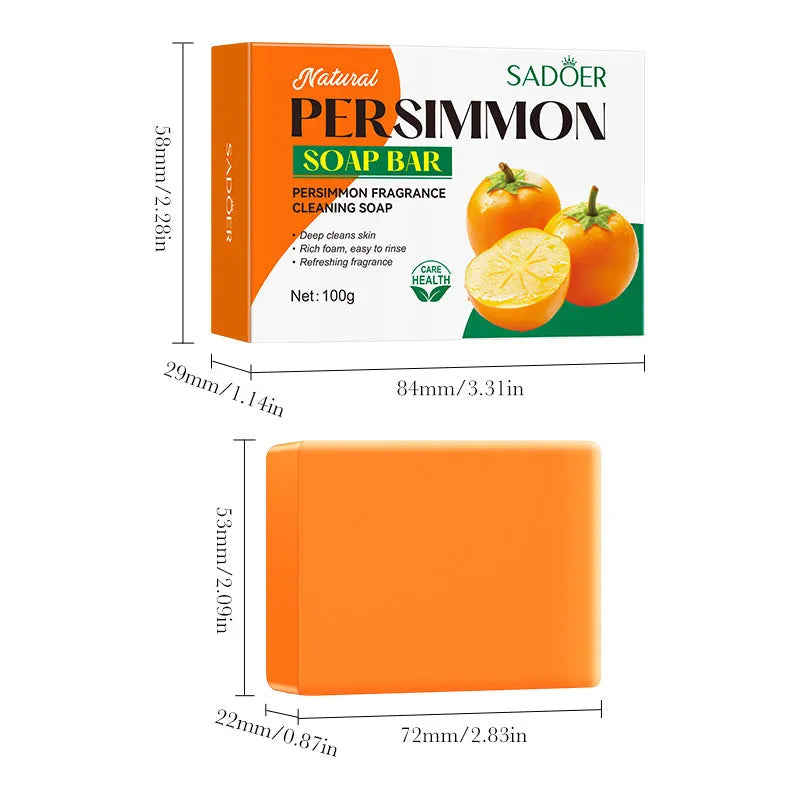Universal Persimmon Fragrance Cleaning Soap 100g bar on neutral background