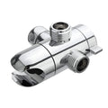 Copper shower water distributor with optional plastic or copper ball joint for multi-head installations.