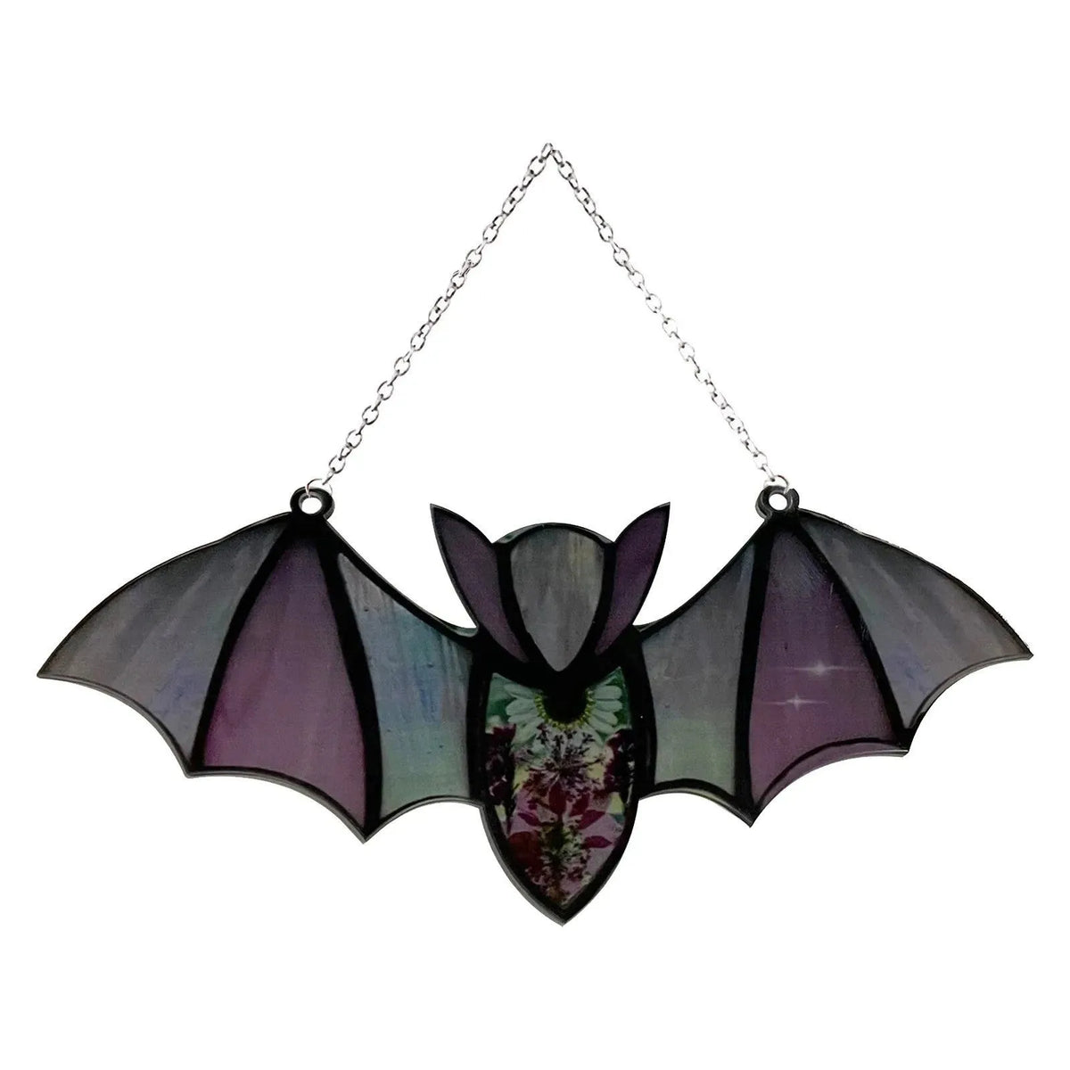 Acrylic bat window wall pendant, printed modern art design, 12x6.5x0.4cm and 20x8x0.4cm sizes