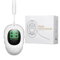 Silicone sleep aid hand grip monitoring device in white, black, or green colour with charging cable.