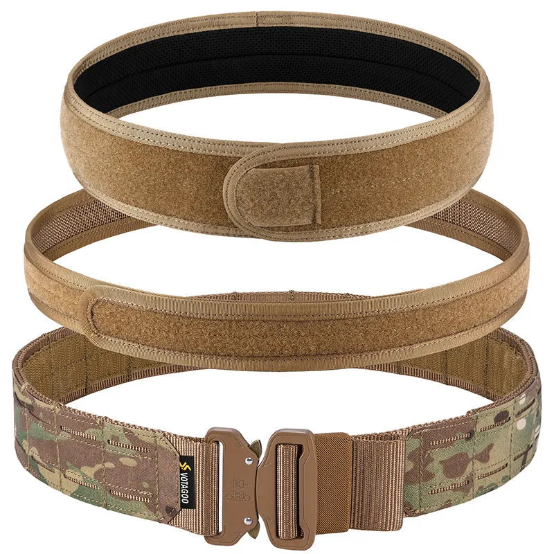 VOTAGOO 2-inch wide quick release tactical belt in nylon with automatic alloy buckle.