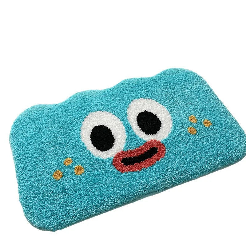 Big Eye Clouds cartoon pattern bathroom mat in cashmere-like polyester fibre