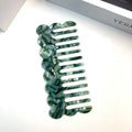 Acetate geometric wave hairdressing comb in multiple colour options for women's hairstyling