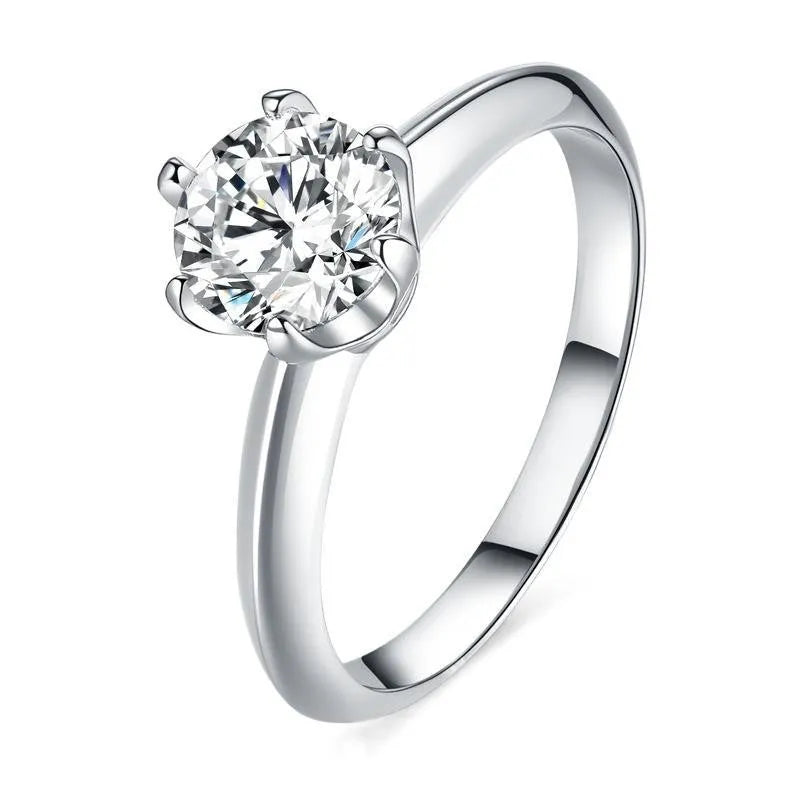 Adjustable silver couple ring with heart shape, D colour moissanite, and Chinese dragon phoenix decorations
