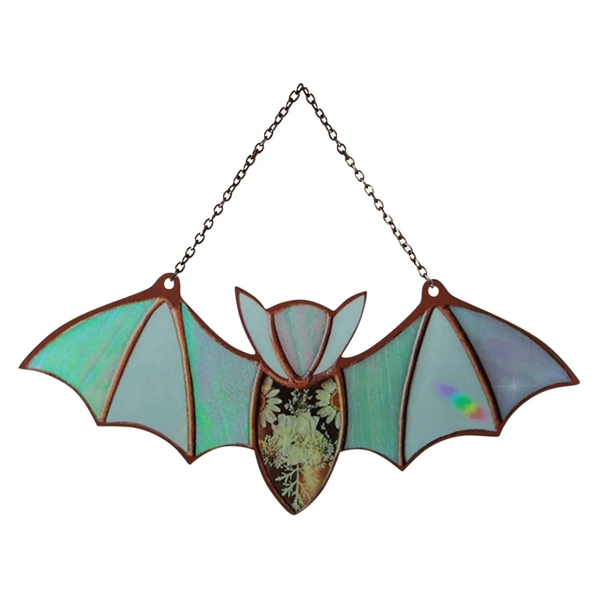 Acrylic bat window wall pendant, printed modern art design, 12x6.5x0.4cm and 20x8x0.4cm sizes