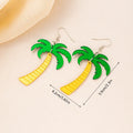 Jackfruit-shaped dangle earrings in acrylic and alloy, shown in one of five colour styles.