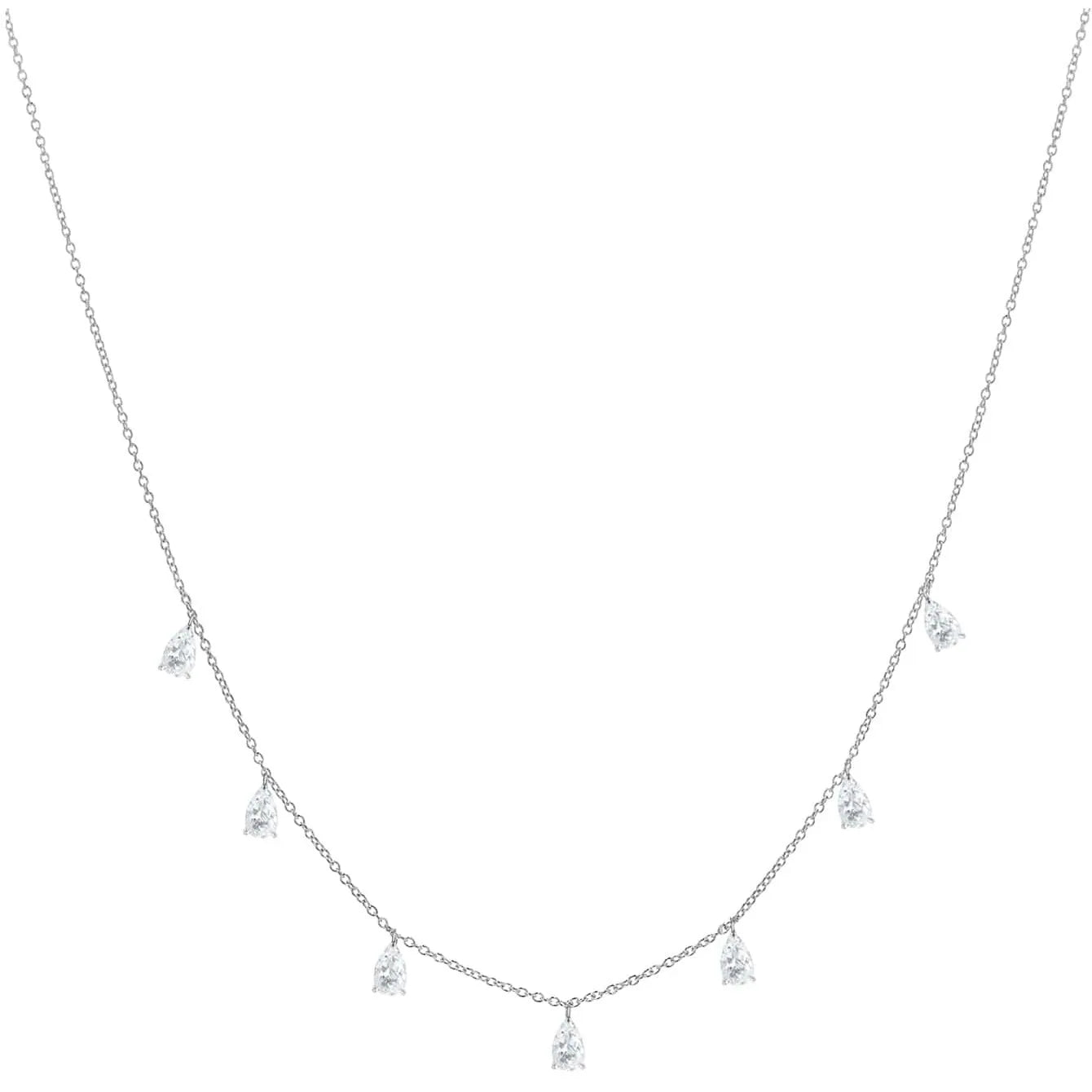 925 sterling silver drop pendant necklace on an adjustable O-chain, available in silver, rose gold, and golden yellow finishes.