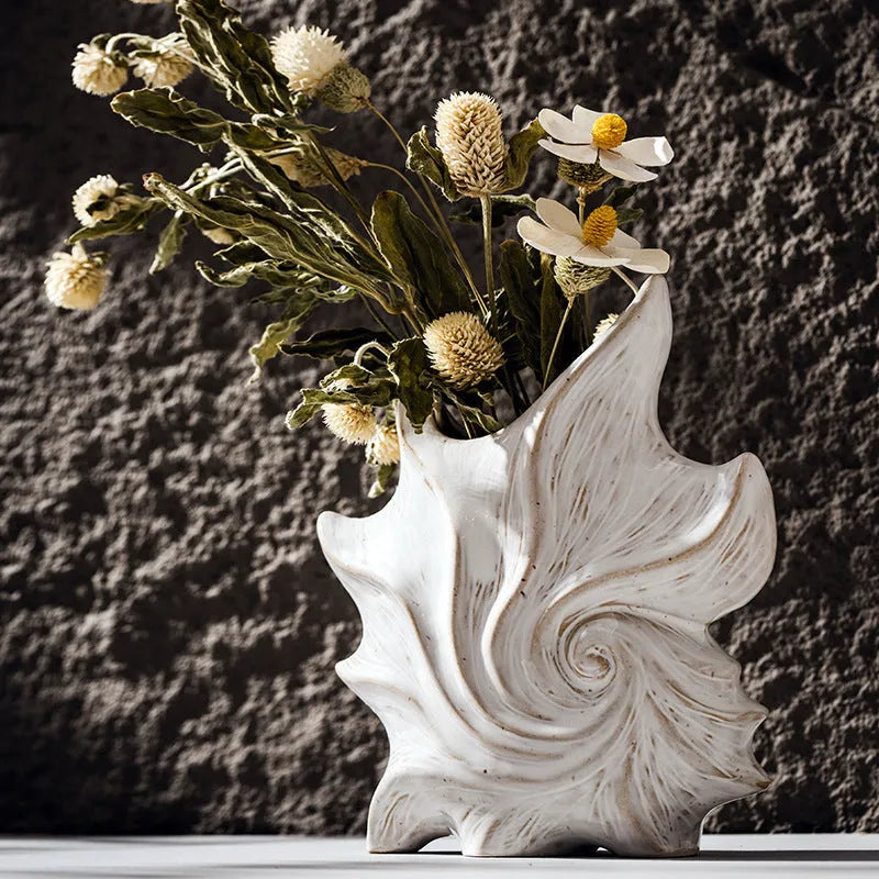 French art ceramic vase with coloured glaze in a retro European creative style