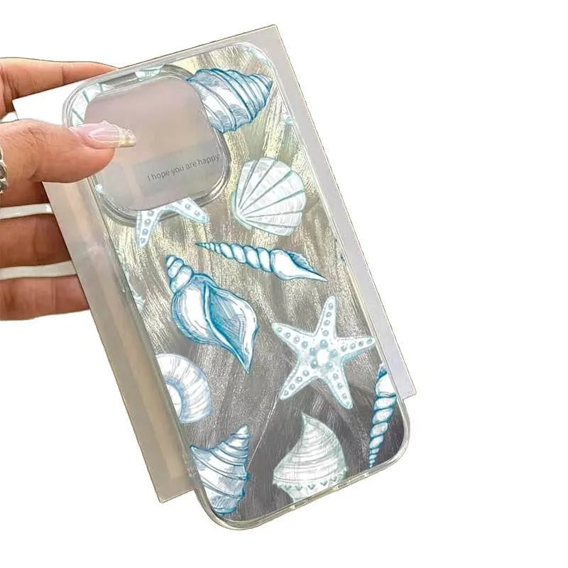 Hard PC starfish turtle phone case for Apple iPhone models showing colourful print and slim fit