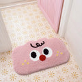 Big Eye Clouds cartoon pattern bathroom mat in cashmere-like polyester fibre