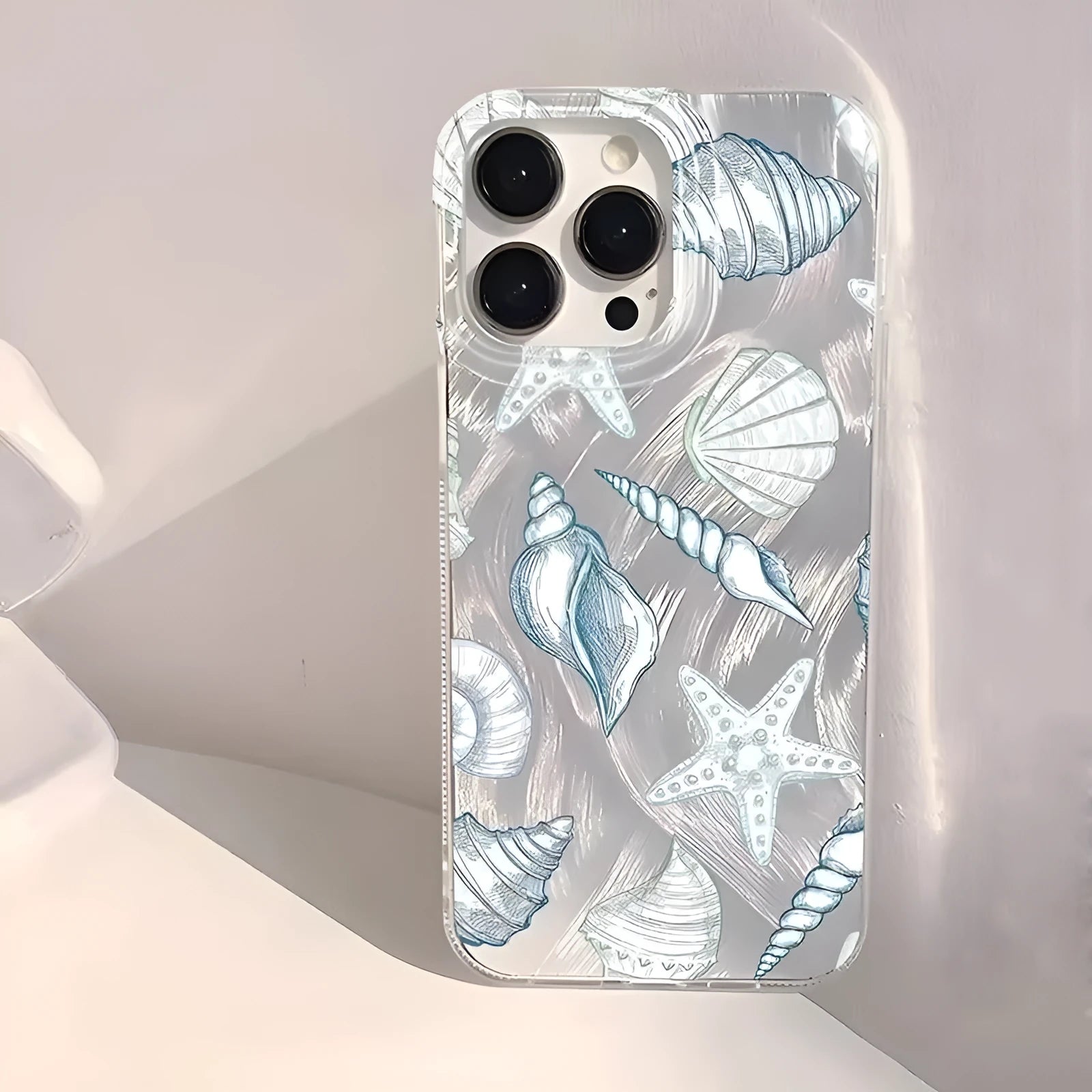 Hard PC starfish turtle phone case for Apple iPhone models showing colourful print and slim fit