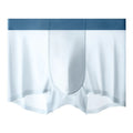 Men's ice silk antibacterial shorts in bean green with seamless construction and mid waist design