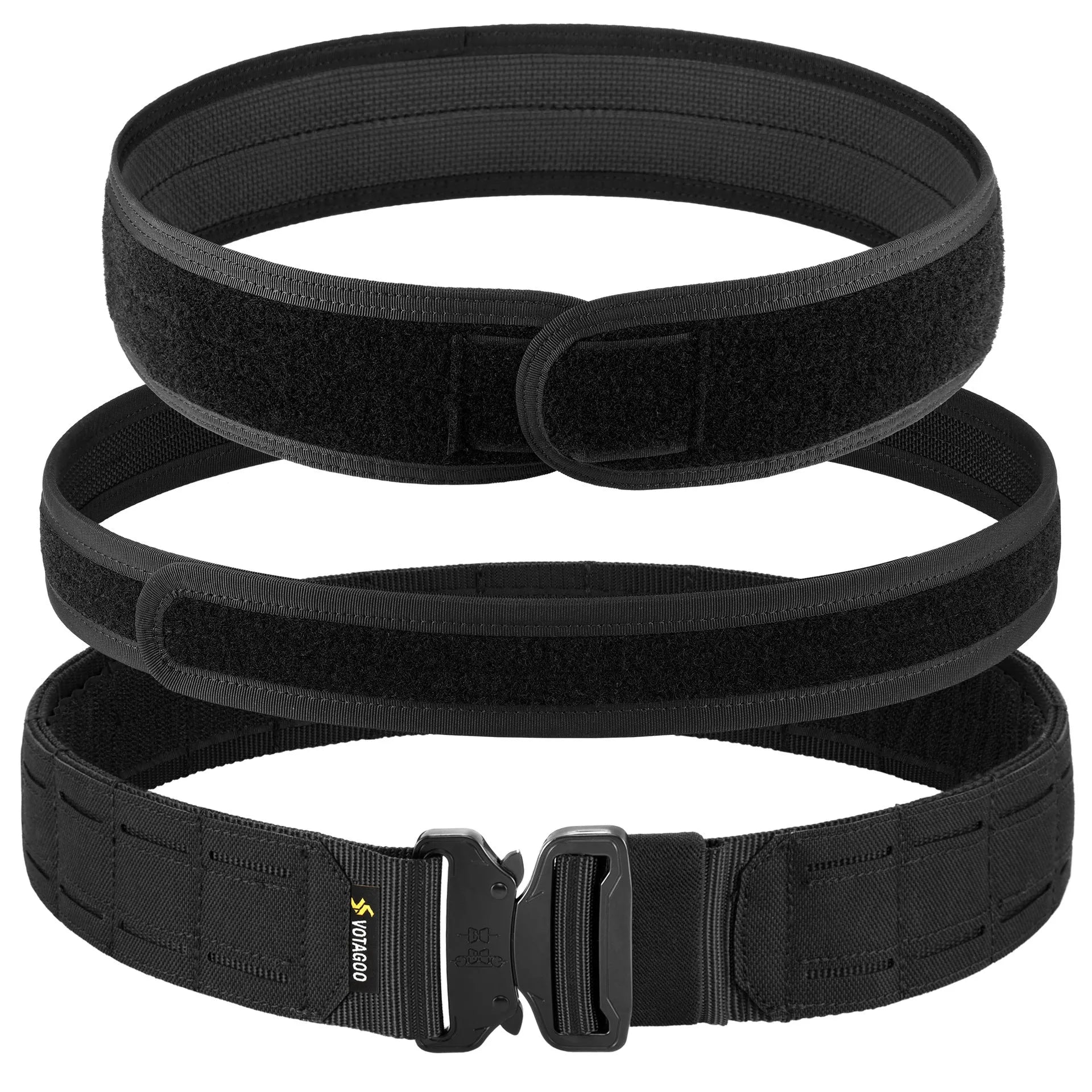 VOTAGOO 2-inch wide quick release tactical belt in nylon with automatic alloy buckle.